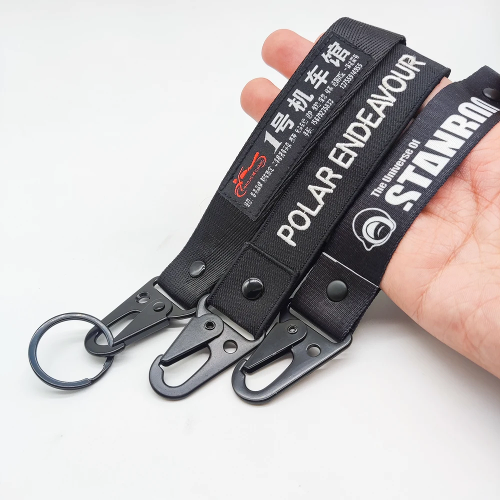 Move Flight Airplane Embroidery Key Chain Crew Embroidered Jet Key Tag for Car Motorcycle