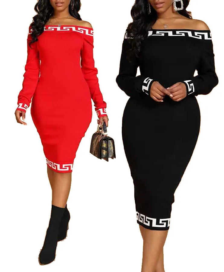 Женское платье с открытыми плечами, повседневное однотонное платье большого размера 3XL с вышивкой и принтом слов, весна-лето 2019