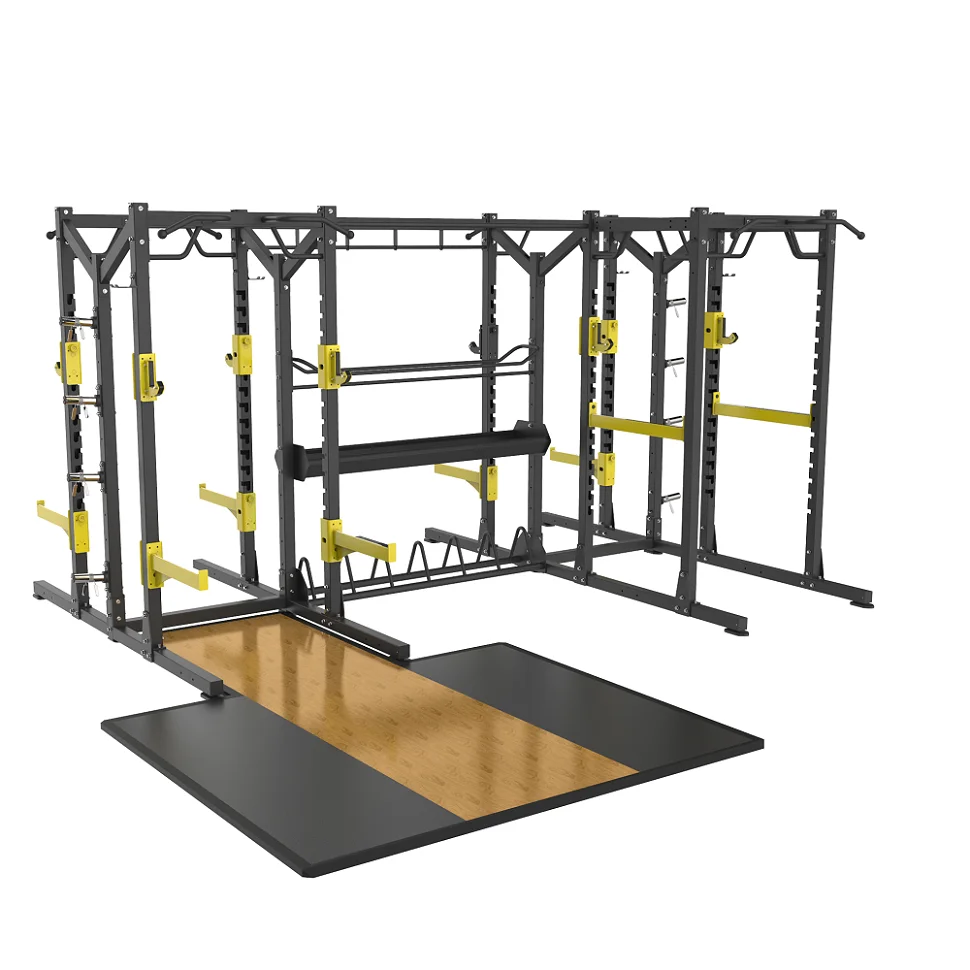 Commercial Multi function Home Gym Equipment Pull Up Bar Power rack Multi station Smith Machine Squat Rack