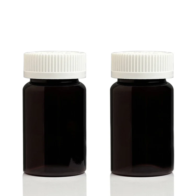 Custom 100 150 200 250 300 400 Ml Pet Plastic Packaging Vitamin Empty White Pill Bottles Medical Amber Capsule Bottle