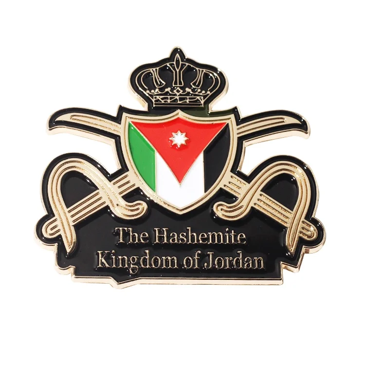 Custom enamel logo car badge metal private letter led car logo plate chrome plated trunk emblems hardware with screw