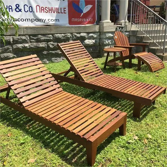 Outdoor Portable Wholesale Garden Wood Nylon Fabric Adjustable Sea Umbrella sun Lounger Beach bed