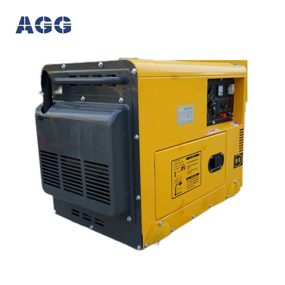 AGG 5000w Single Phase 220v Standby Power Portable Silent Diesel Generator Generator Set