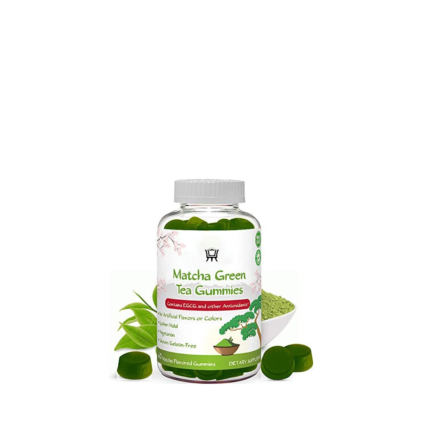 Matcha Green Tea Extract Gummy Candies Metabolism Booster, Weight Loss & Fat Burner Kosher and Halal