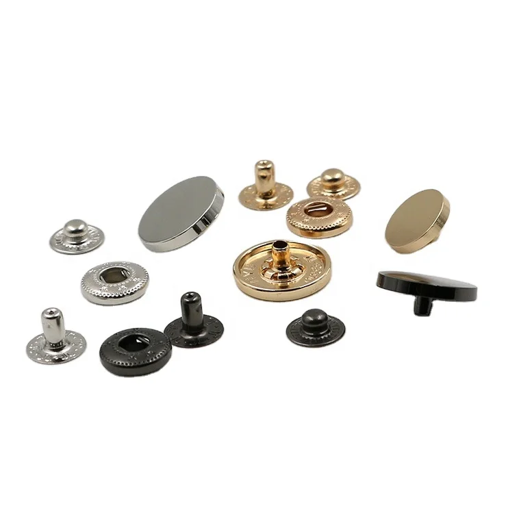 Snap Button Four Button Factory Custom Logo Manufacturing Metal Plating Copper Round Sustainable Stainless Steel for Leather