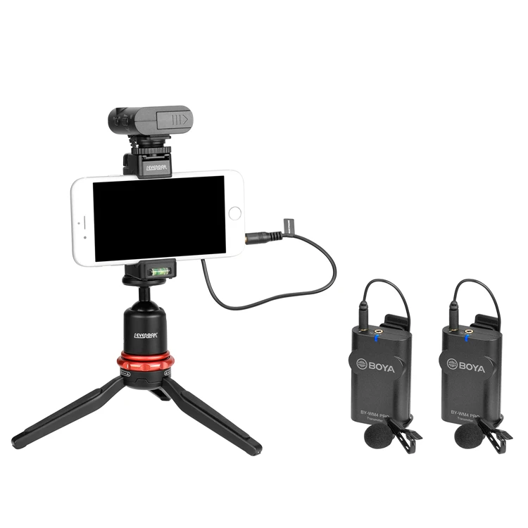 New BOYA BY-WM4 PRO K1/2  2.4GHz wireless microphone for iPhone, Ipad and most of Android devices,DSLR camera, Camcorder, PC