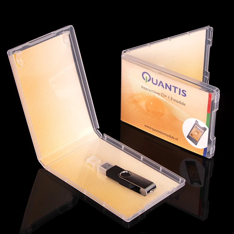 Custom Logo Storage 8GB 16GB 32GB 64GB USB Holder Stick USB Card Box Flash Drive Packing Box Plastic USB Case