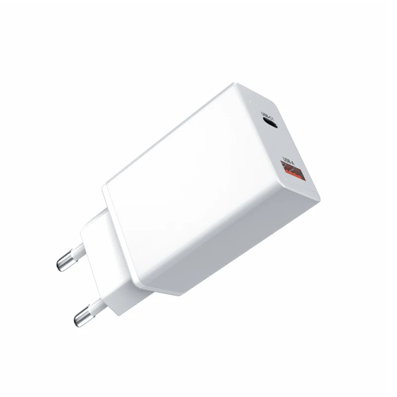 EU Korea AU US Plug GAN PD 3.0 65W Charger Dual USB C Fast Wall Mounted Type C Quick Charger