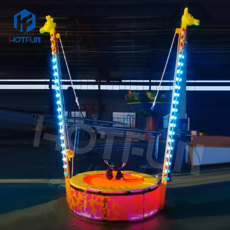Giraffe Trampoline Outdoor Amusement Park Equipment Kids Game Electric Bungee Bounce