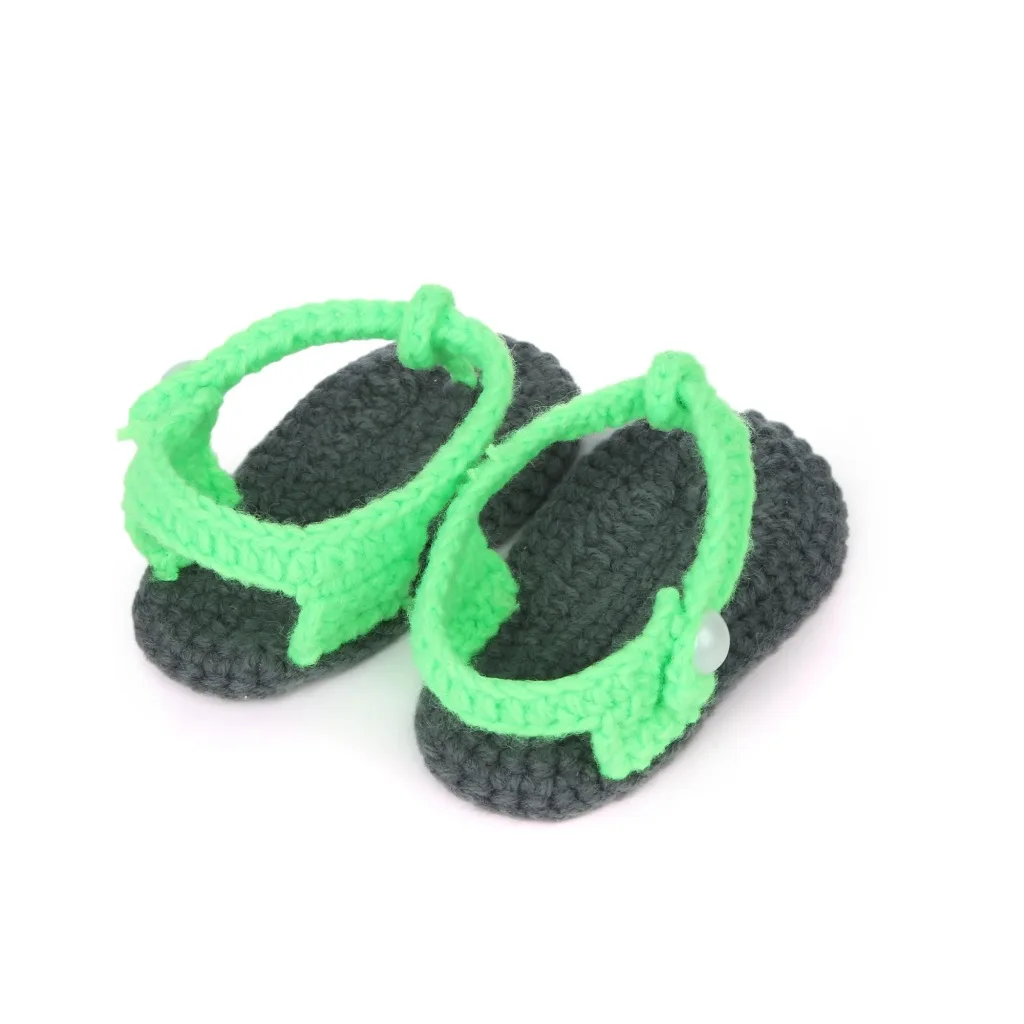 
wholesale handmade soft sole baby barefoot sandals crochet in stock 