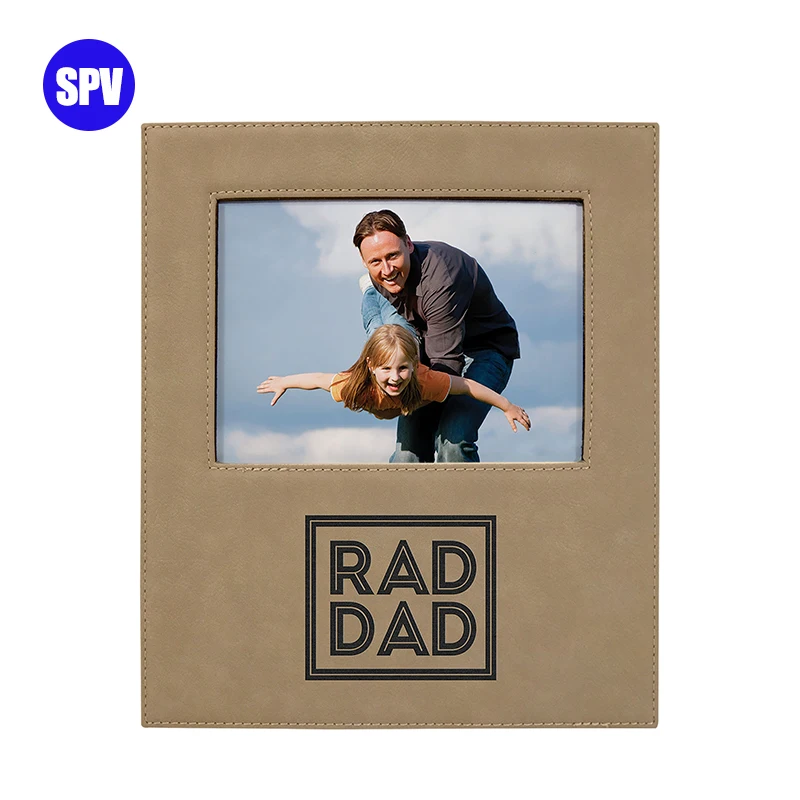Personalized Logo Laserable Leatherette PU Leather Photo Frame