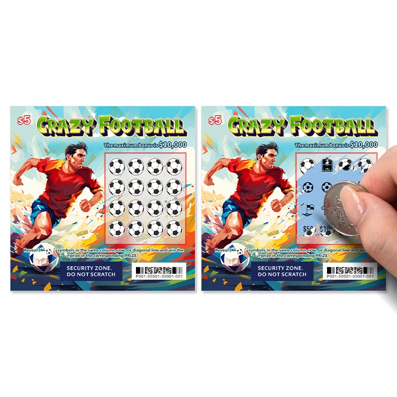Lottery card custom oem Factory digital Printing Wholesale custom scratch off lottery printing