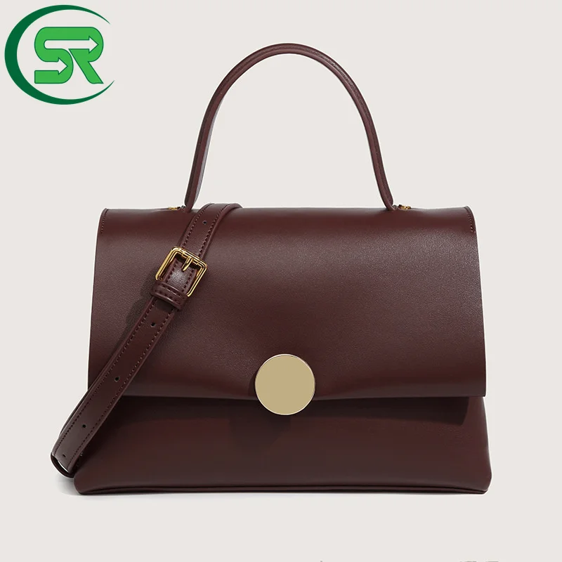 2021 classical vintage luxury designer brand PU leather women square crossbody hand held handbag dropship
