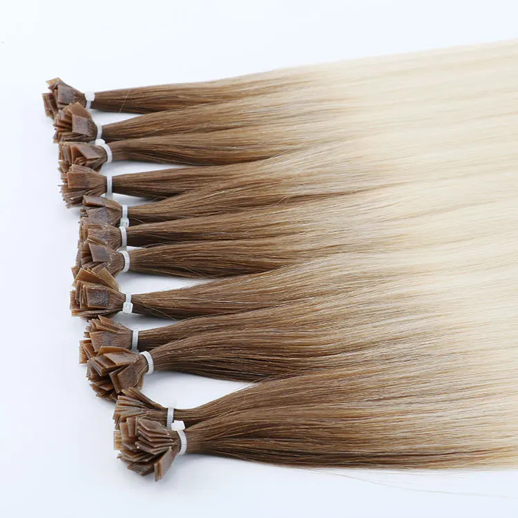 Top Quality Wholesale Double Drawn Slavic Cuticle Aligned Virgin Russian Hair Flat Tip