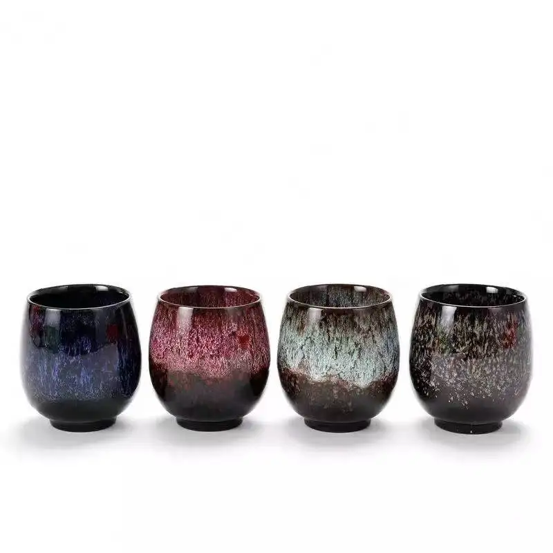 Handmade Ceramic Coffee Cup Chinese Kong Fu Tea Cup  Customized Logo 5oz Water Mugs without handle