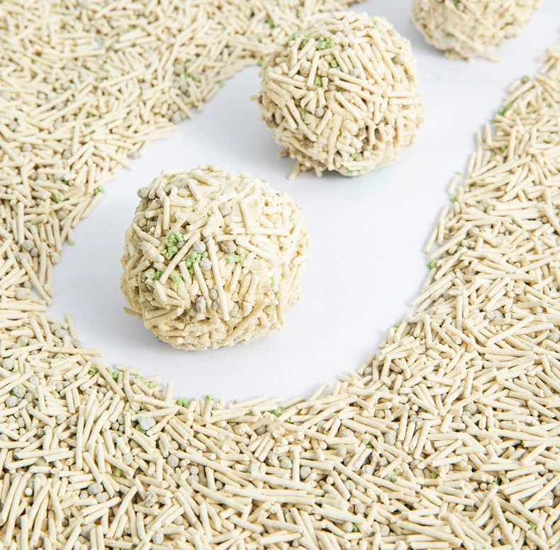 Professional Supply Bar-Type Cylindrical pet safe tofo cat litter tapioca/ cassava