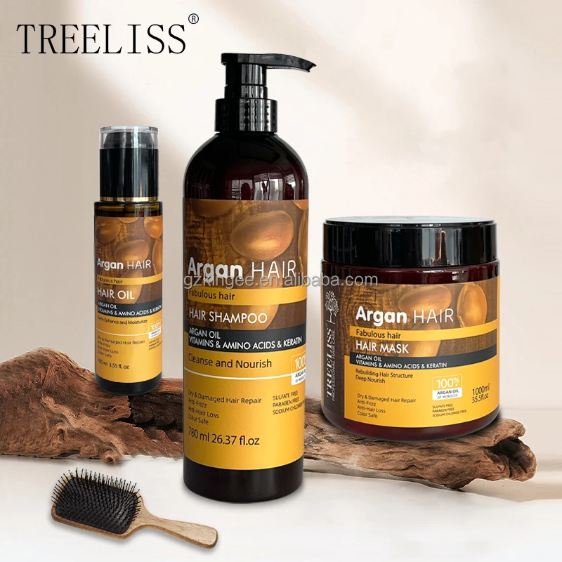 Morroco органический шампунь с аргановым маслом для волос TREELISS против перхоти лечение против выпадения волос лосьон для ухода за волосами