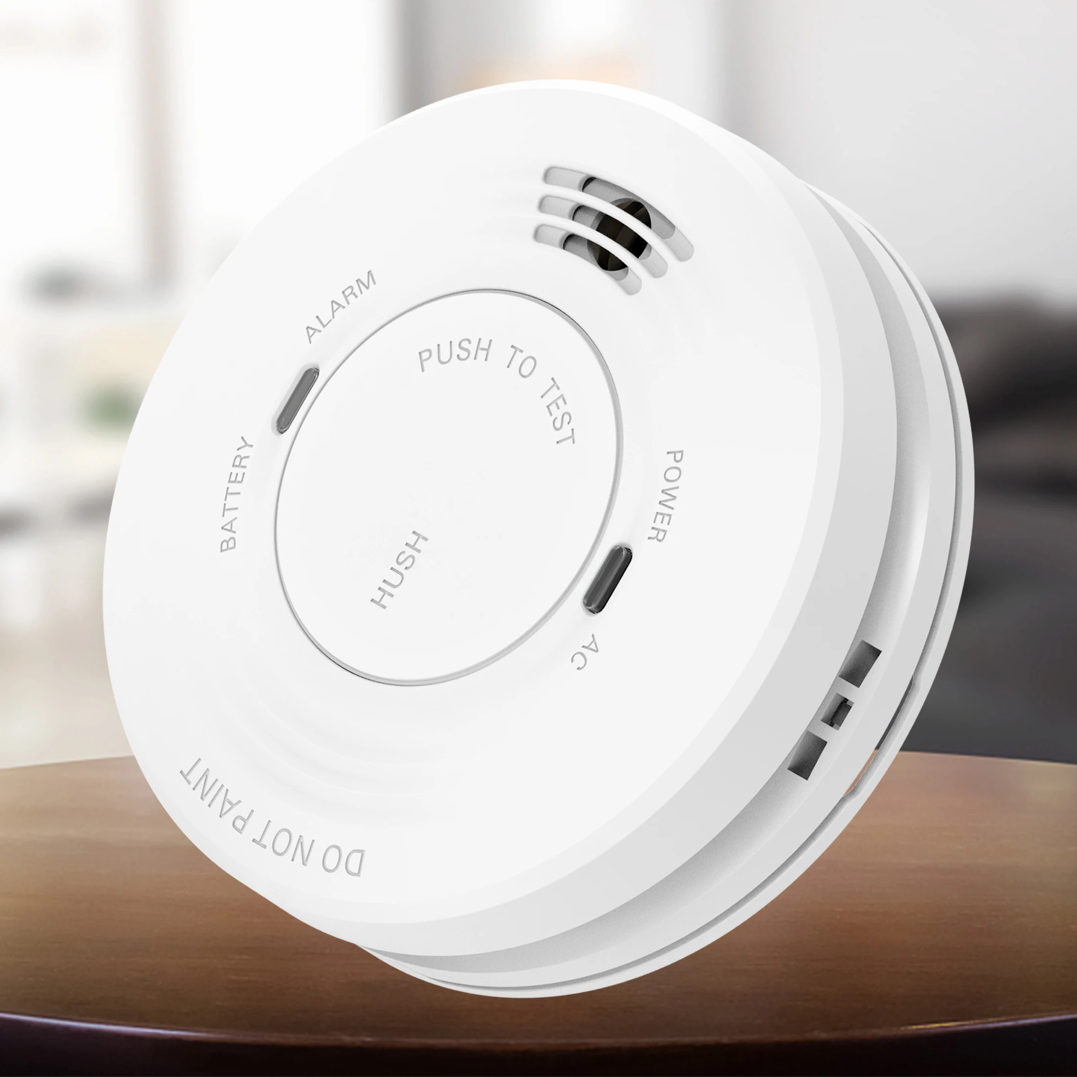 The New Listing Buzzer Fire Alarms System Smoke Detector With 9v Battery Power Home Dual Power Interconnection