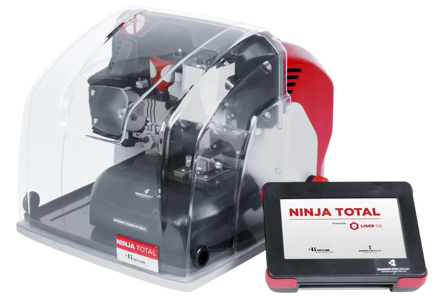 Car edge cut, laser and dimple and cruciform keys NINJA TOTAL automotive electronic key cutting machine for