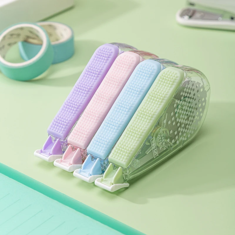 New Arrival Whiteout Tape With Decompression Massage Granules Grip Plastic Correction Tape 12m