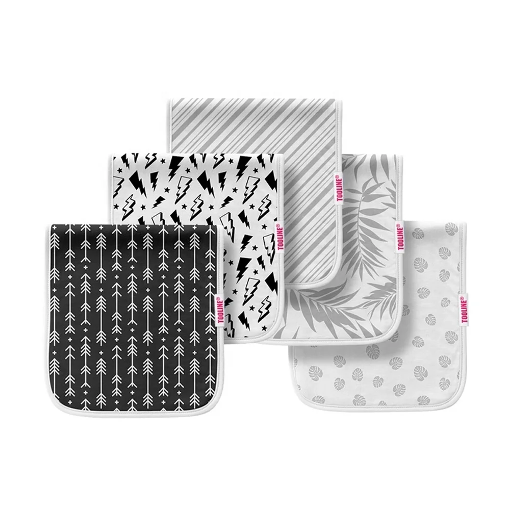 
Factory custom wholesale amazon hot sale waterproof baby burp cloths set 