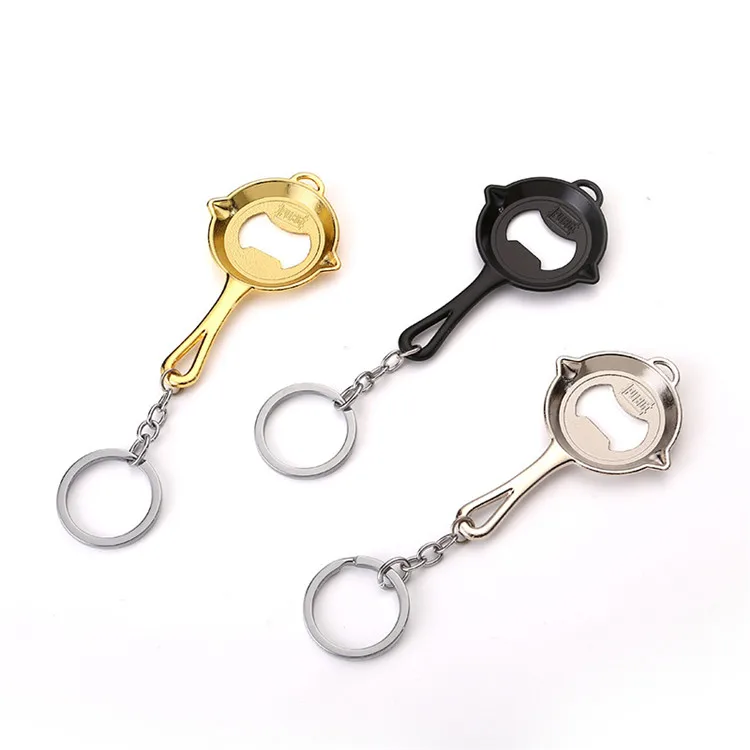 Leye Custom country tourist souvenir tourism metal pot bottle opener keychain