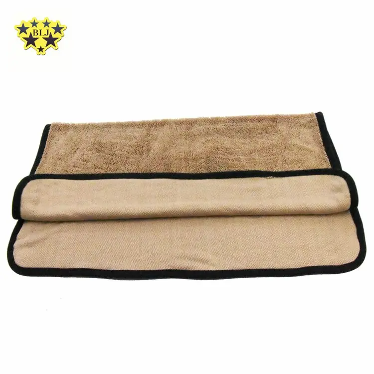 High Quality Super Ultra Fine Printed Microfiber Cloth Short And Long Pile Detailing Plush Car Cleaning Towel