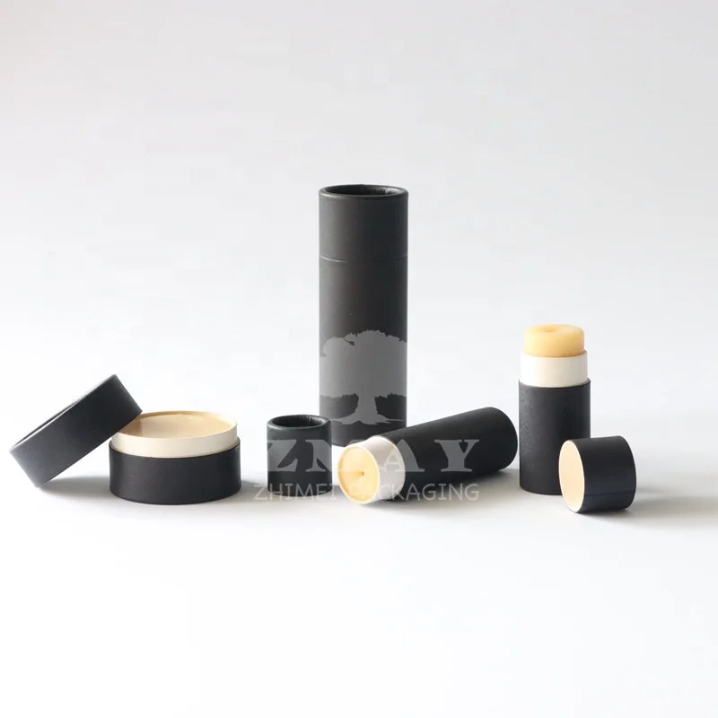 customized printed lip balm packaging pastel colors paper tube push up containers recyclable tube