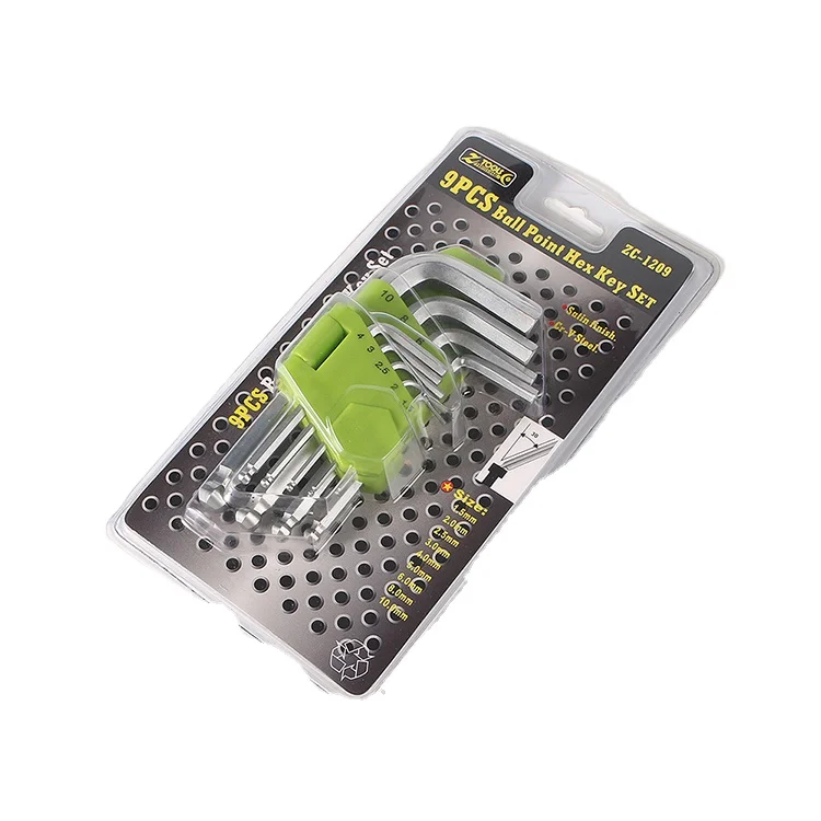 Qixin 9PC Allen Ball Point End Short Arm Hex Key Wrench Set Japanese Brand OEM Hand Tools