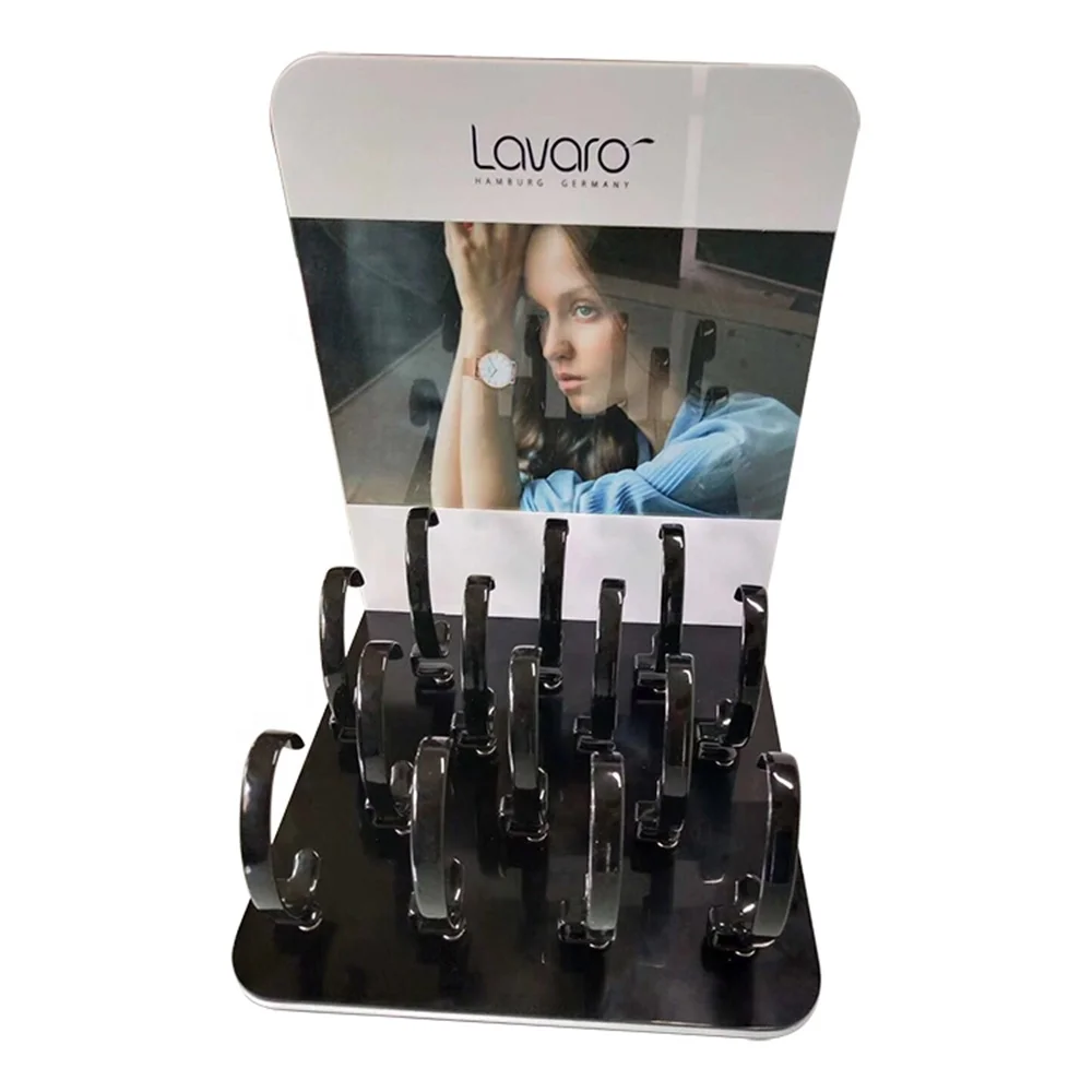 Retail acrylic watch display stand shop mall plexiglass display stand