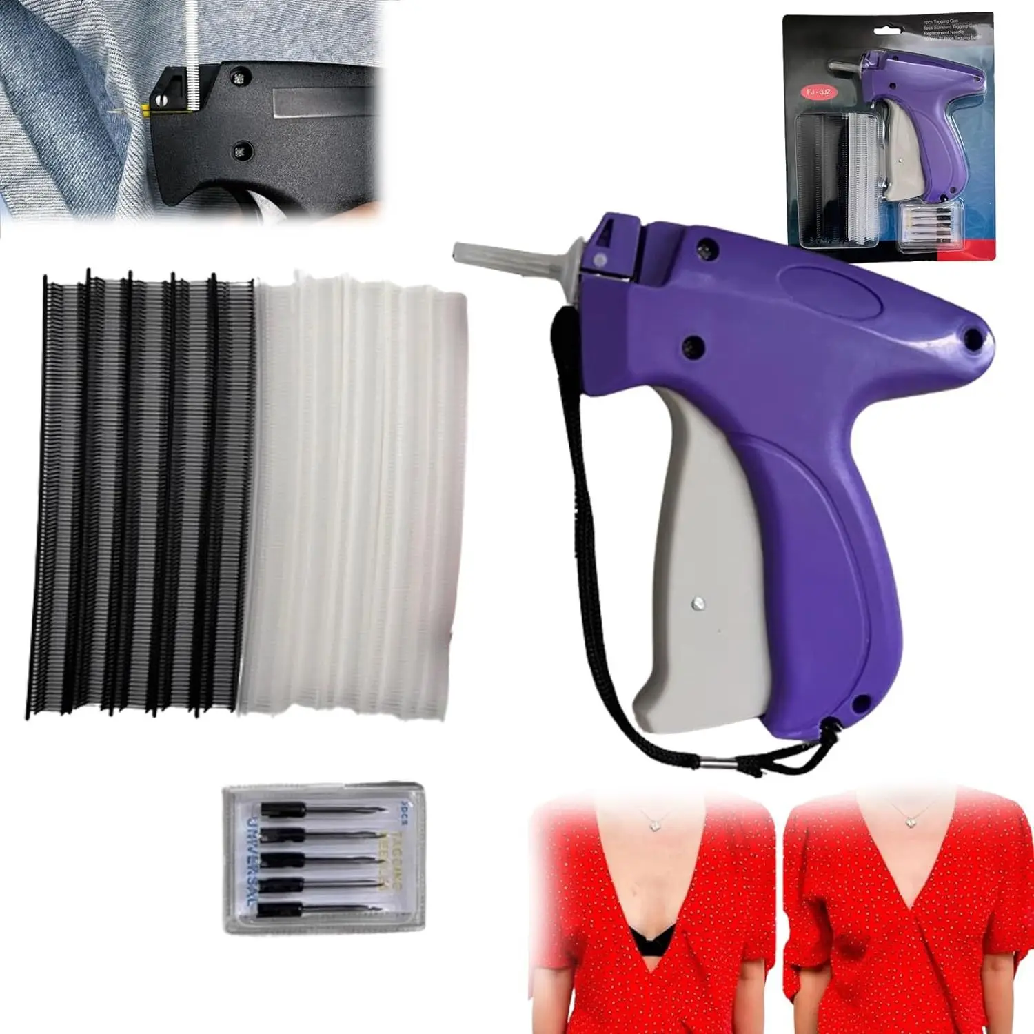 Portable Quick Clothing Fixer With Buckles Micro Stitch Tag Gun for Clothes Fixer Too
