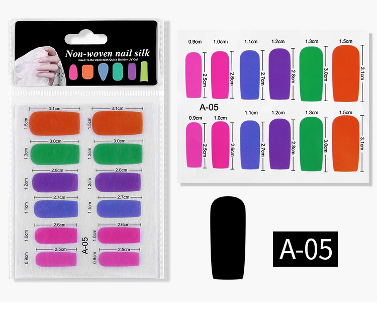 Nail Extension Silk Fiberglass Wrap Non Woven Fiber Gel  Nail Art Care Tool for Women DIY Extension Accessories