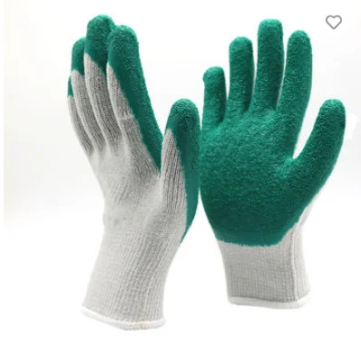 10 Gauge Polycotton Liner Coated Latex Palm Safety Work Industrial Gloves