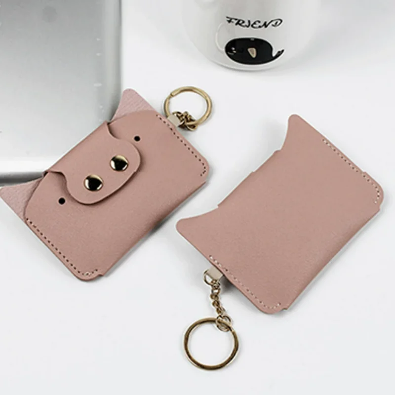Ready to Ship Pig Shape Mini Coin Purse PU Leather Keychain Small Stylish Luxury Coin Pocket Wallet