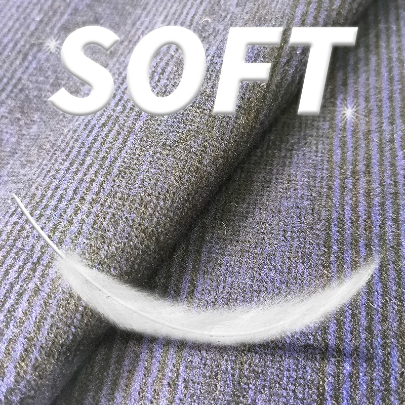 Custom HIGG 290GSM Woven Rayon Polyester Acrylic Fabric Stretch Plaid Blended TR Functional Fabric For Home Textile Clothing