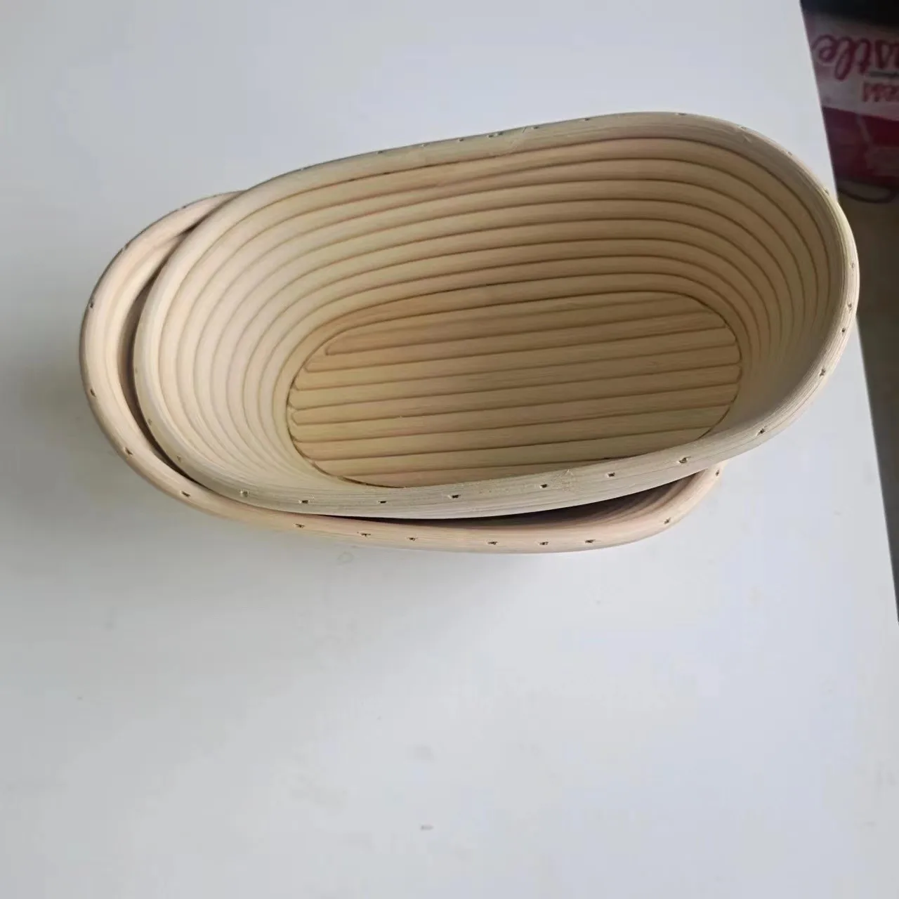 wholesale 10inch Rattan Oval Baguette  Fermentation Basket Bread Dough Proofing Basket