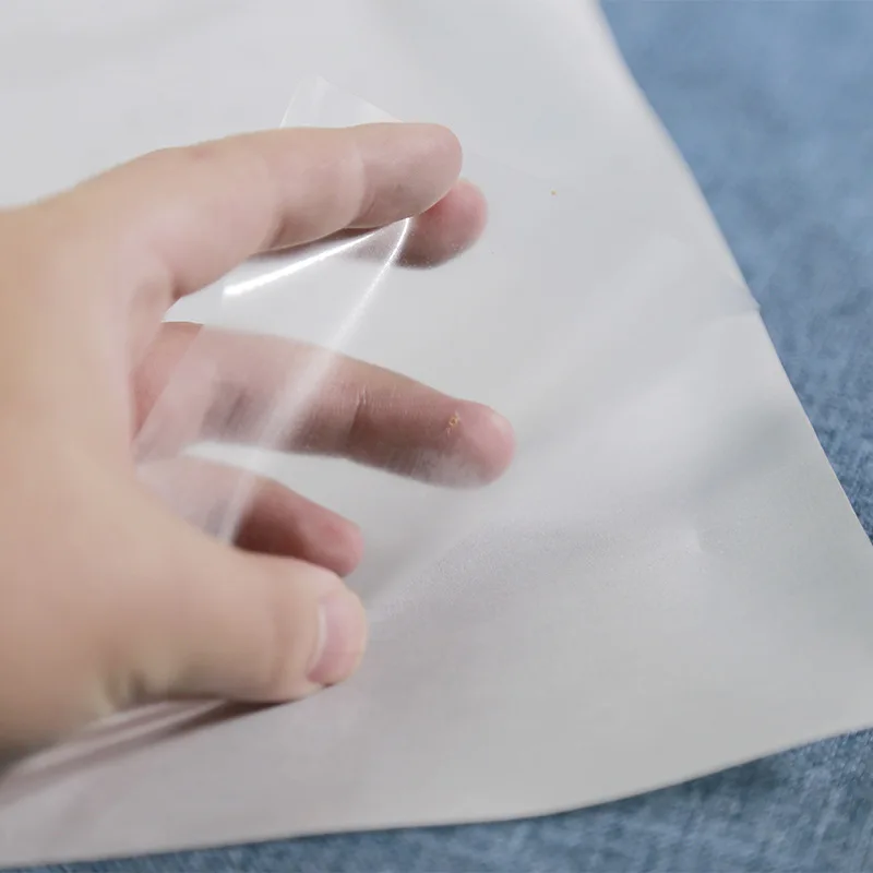 Transparent PO Hot Melt Film for Embroidery Backing, Strong and Washable