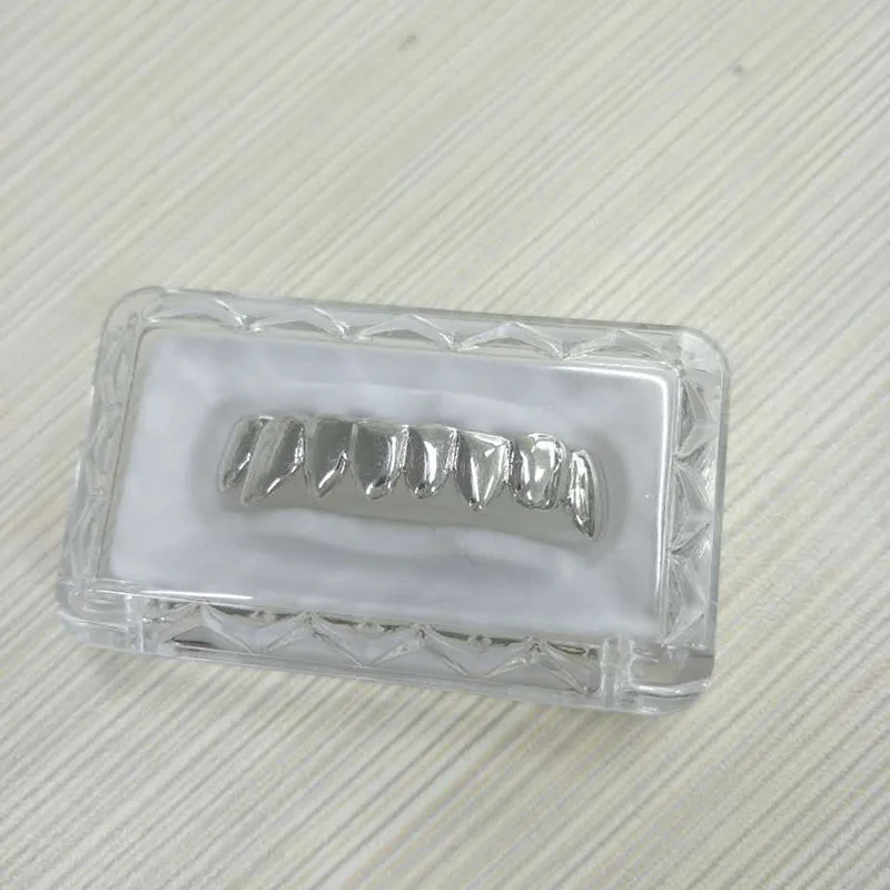 Hip Hop Teeth Grillz Set For Bottom Mouth Gold Silver Color Teeth Grills Tooth Caps Removable Dental Fashion Jewelry