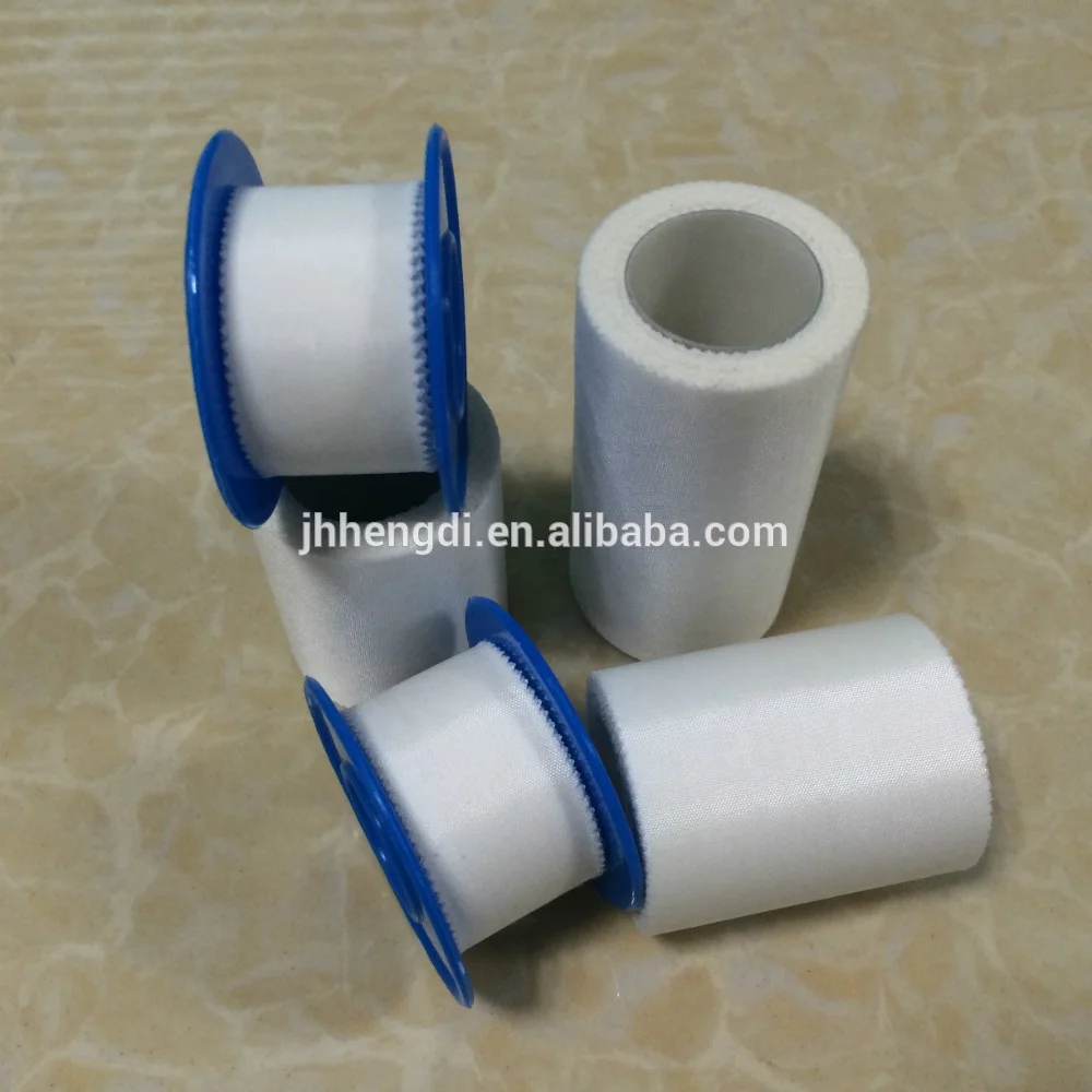 Breathable silk surgical plaster for easy tear medical adhesive silk plaster/skin color silk tape