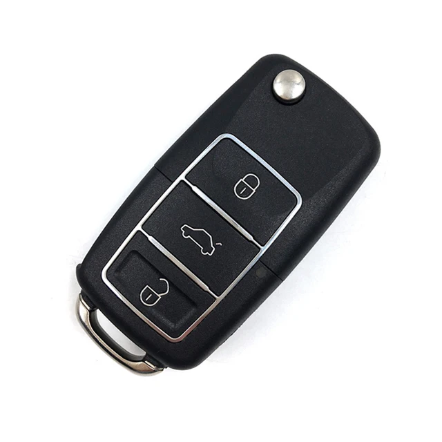 Long Distance Plastic Metal 315MHz 433MHz Flip Keyblade Universal Remote Car Auto Smart Key Black Line High Sensitivity