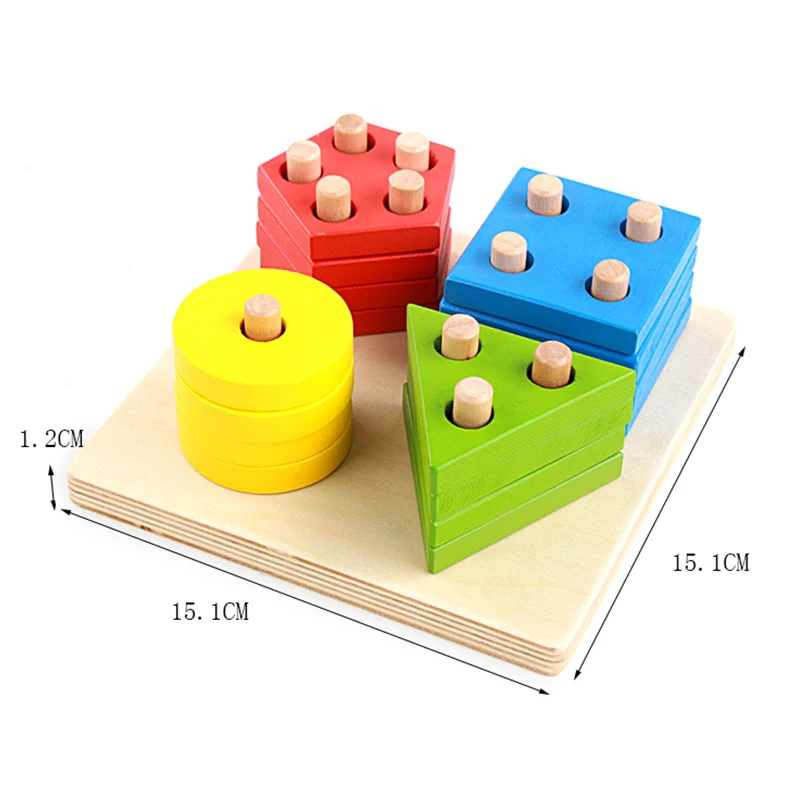 Hot sales children learning wooden Building blocks montessori educational toys