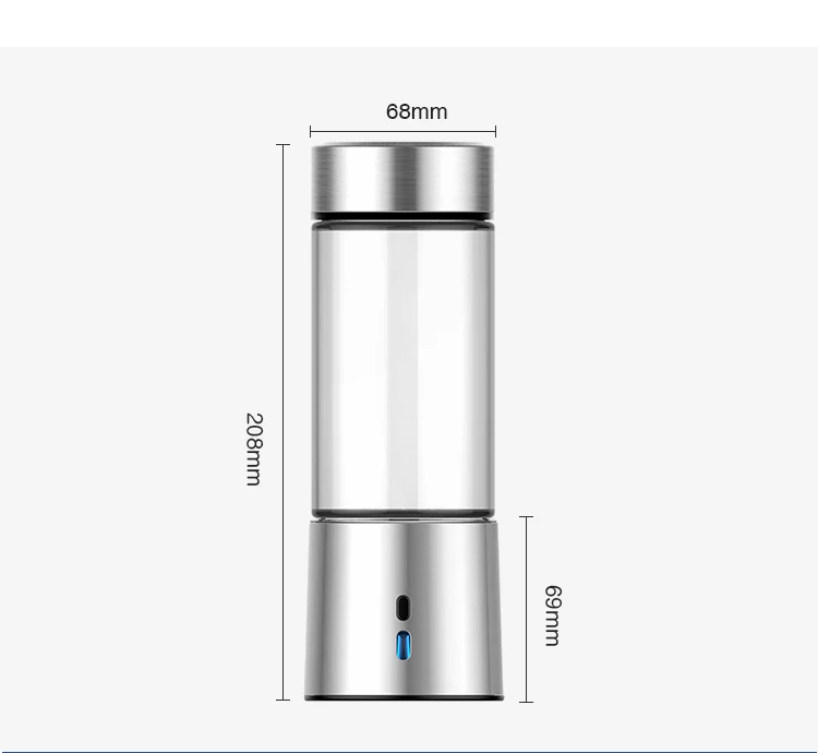 2022 new arrivals portable hydrogen rich water bottle h2 water machine