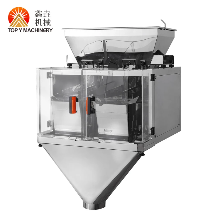 semi-automatic linear weigher with pedal for small granule coffee beans washing powder weighing
