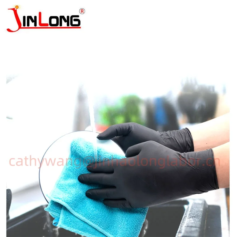 Wholesale Manufacturers Medical Glove Disposable Powder Free Food Grade PVC Vinyl Latex Blue Black  nitrile gloves 100 pcs box