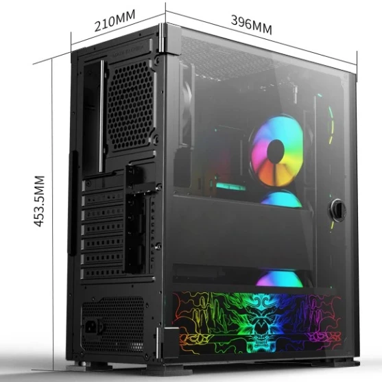 орячая Распродажа ATX Средняя башня пользовательский корпус для пк rgb