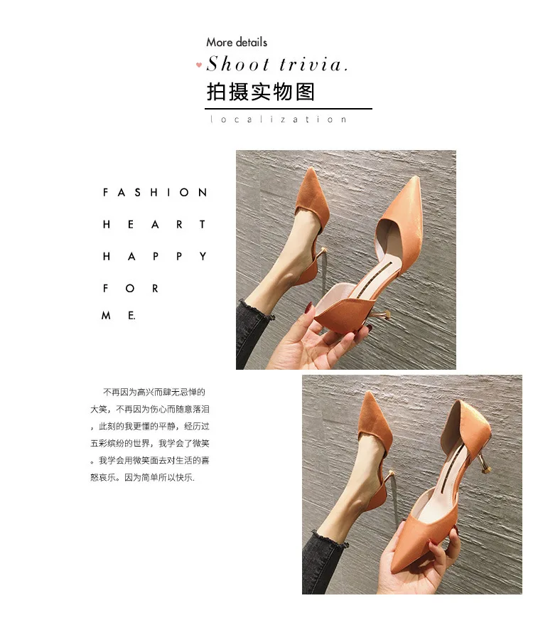 Ladies Summer Casual Kitten Heels Sandals Side Hollow Pointed Toe Dress Shoes for Women Luxury Dailywear Office