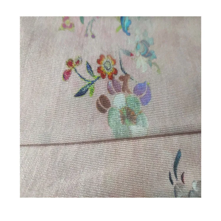 
Wholesale Custom Printed 100% Cotton Material Printing Floral Jersey Fabric 