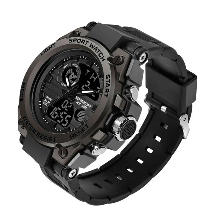 SANDA 739 Brand G Style Men Digital Watch Shock Sports Watches Fashion Waterproof Electronic Wristwatch Mens Relogies