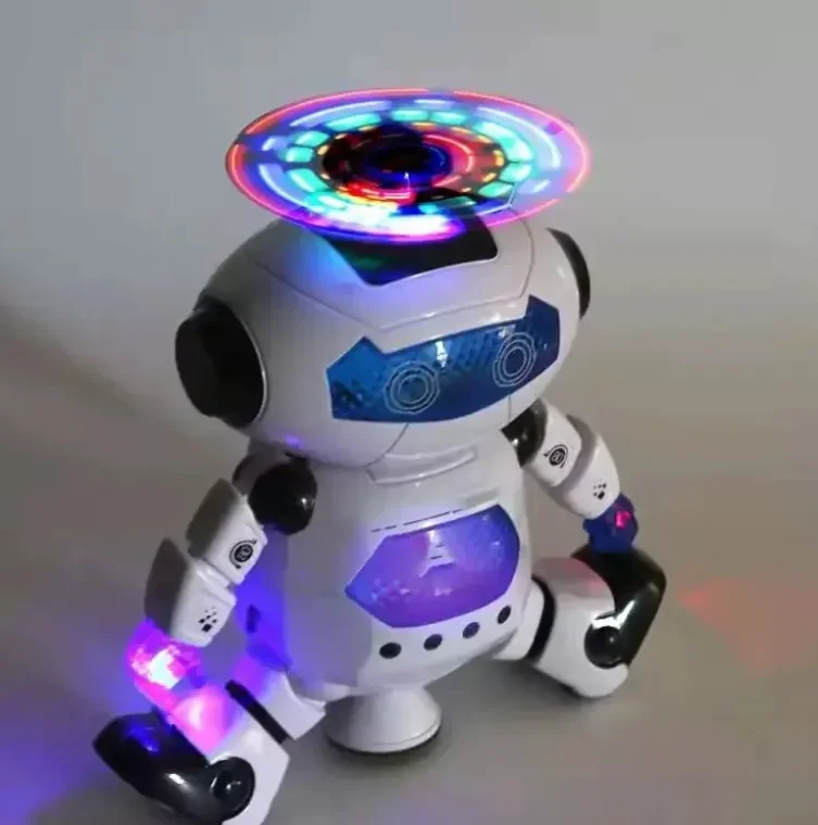 Custom LED Light PVC Electronic Robot Custom Movable Music Robot For Kids Children