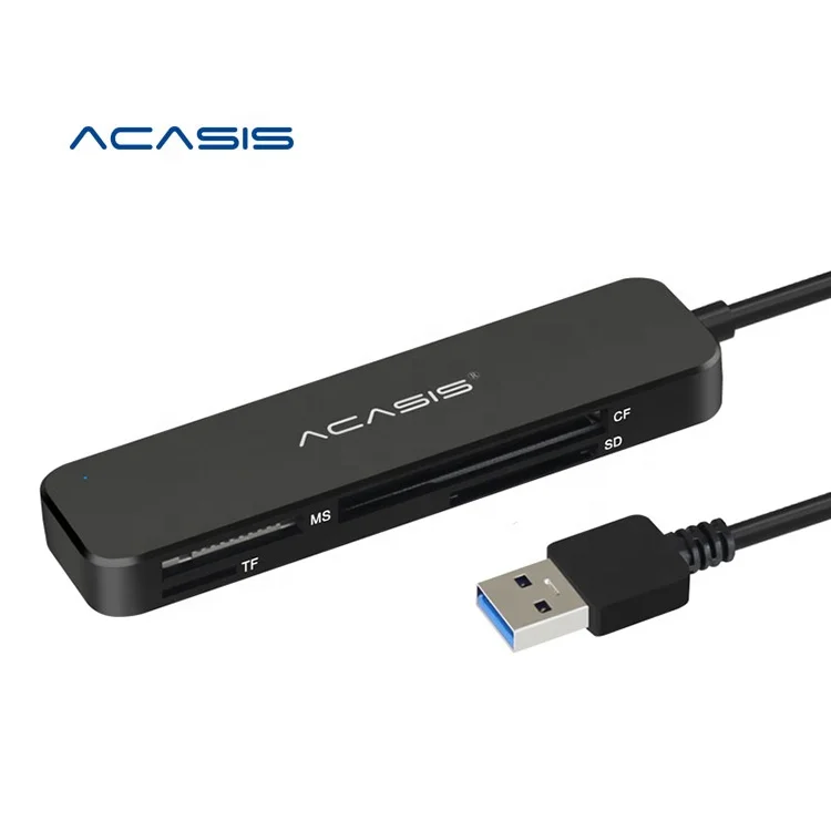 Кардридер Acasis USB 3,0, SD, Micro SD, TF, CF, MS, компактный адаптер для флеш-карт для ноутбука, OTG, Type C, устройство для чтения нескольких карт USB 3,0